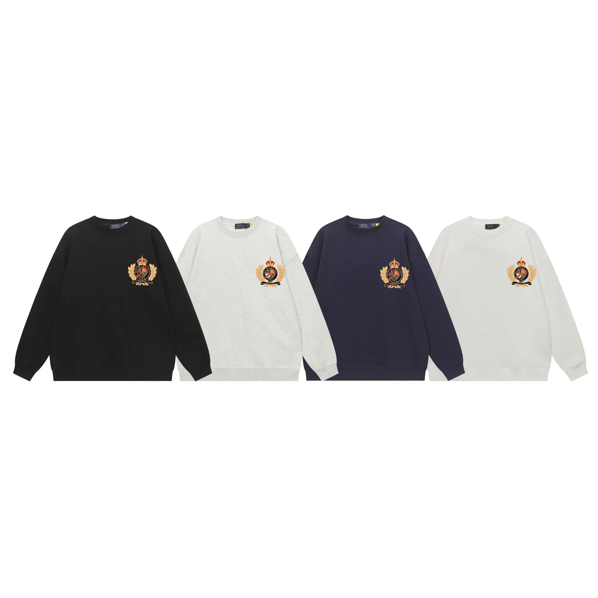 P200 Long-term stock] RalphLauren/Ralph Lauren 2025 autumn and winter new bear letter print 420g heavy large terry sweatshirt Ralph Lauren's age-reducing item, the coat fabric is made of 85% cotton ➕15% polyester, which not only retains the softness, comfort and breathability of cotton, but also adds the wear resistance and wrinkle resistance of polyester fiber, making the clothes more durable and easy to care for. Even in slightly cooler weather, you won't feel stuffy when wearing it. This kind of fabric has a natural crisp feel and is not easy to pill or deform. The bear on the chest is printed with English letters. It is full of color, full of three-dimensionality, and lifelike, adding a bit of liveliness and interest to the whole sweatshirt. There is no pressure to dress, regardless of age or gender. Complete accessories! Color: black, white, navy blue, light floral gray Size: M-L-XL-XXL